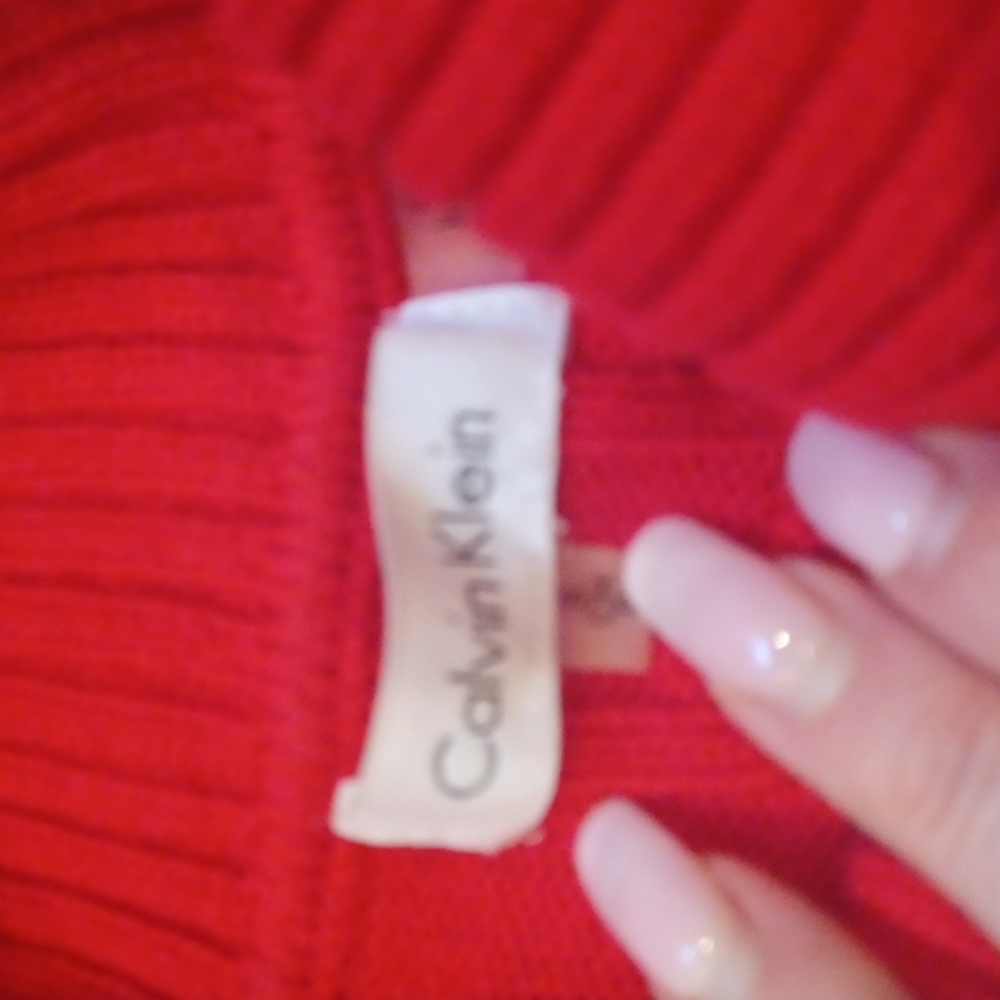 Calvin Klein Cable Knit Cowl Neck Sweater - Picture 4 of 7